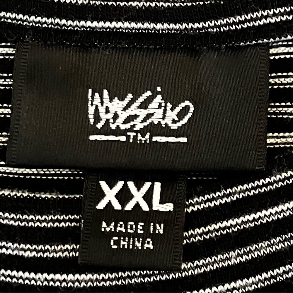 Mossimo Supply Co Black & White Striped T-Shirt Mini Dress-(Modern LG/XL - 42") - Picture 8 of 14